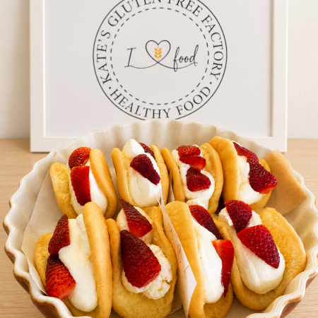 Gluten-Free Strawberry Cream Butterfly Sponges (Box of 6)