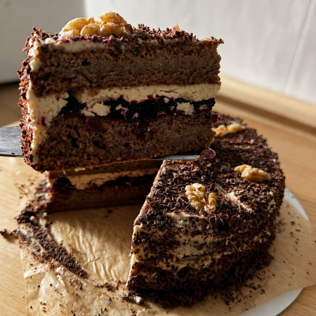 Gluten Free Coffee & Walnut Cake