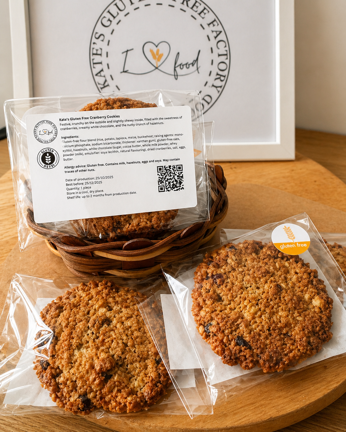 Gluten-Free Cranberry Cookie – Wholesale Pack (25 pcs) - Image 2