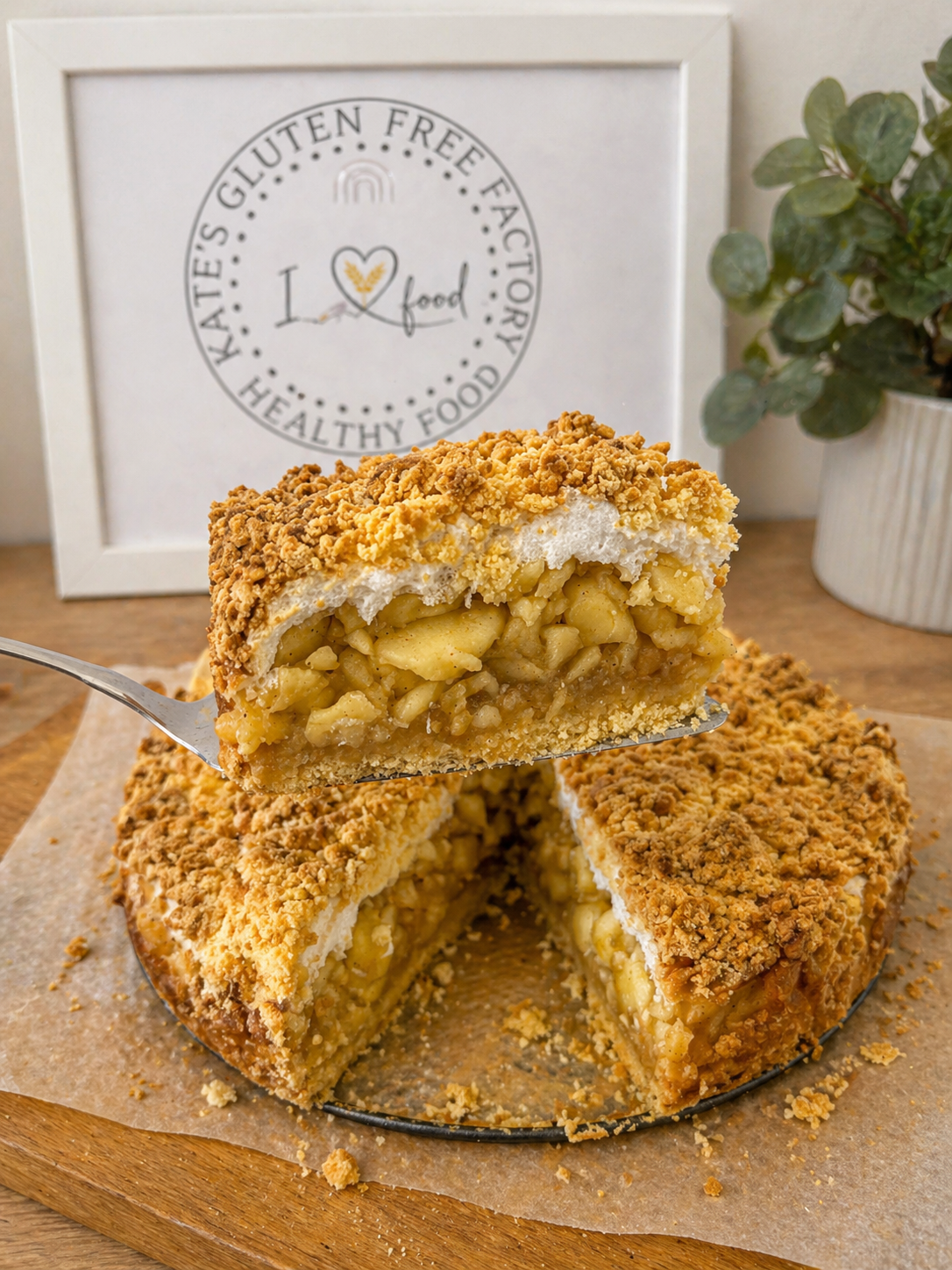Gluten Free Apple Pie with Light Meringue Layer