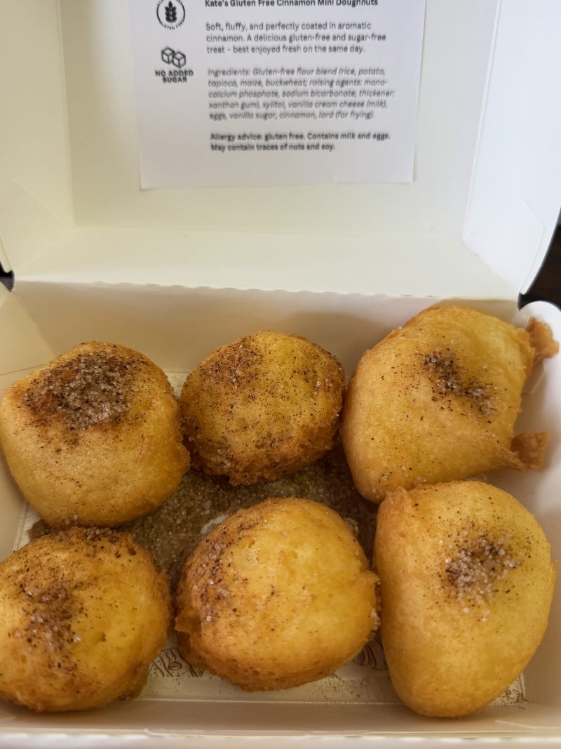 KATE’S GLUTEN FREE CINNAMON MINI DOUGHNUTS