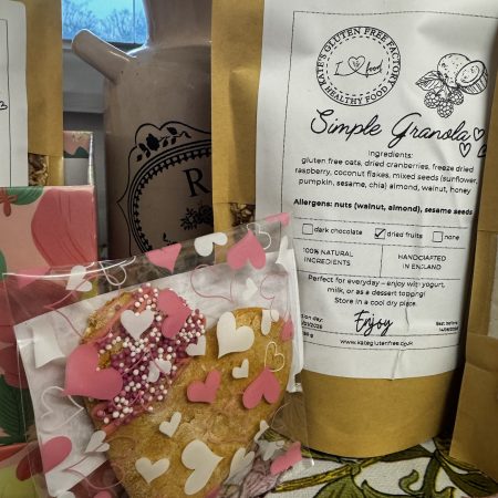 Mother’s Day Treat Box – Floral Edition | Gluten-Free Gift Box | Granola + Crêpes Mix + Gingerbread Heart
