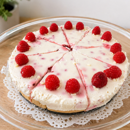 White Chocolate & Raspberry Cheesecake