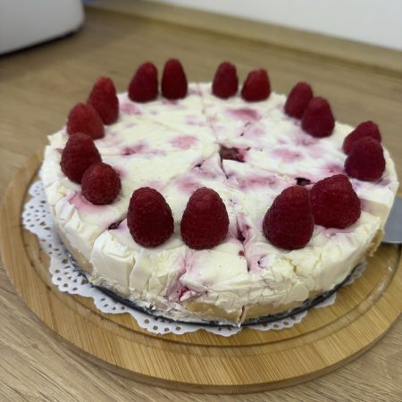 White Chocolate & Raspberry Cheesecake