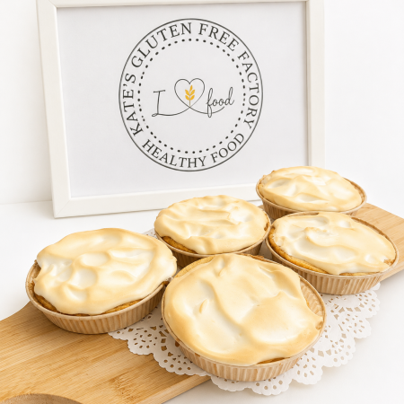 Dairy Free & Gluten Free Lemon Meringue Tart (sweetened with xylitol) Pack of 3